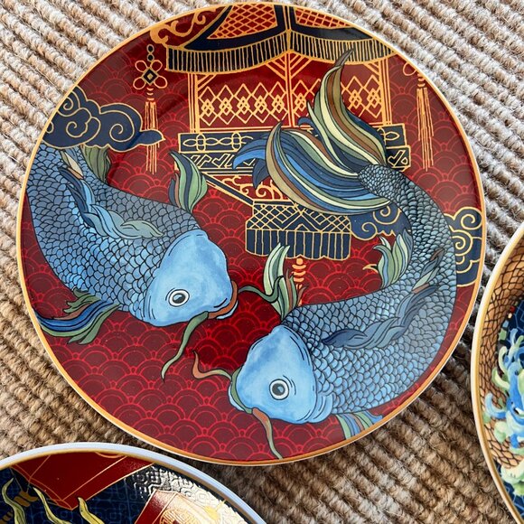 Brand New In Box Williams Sonoma Lunar New Year Salad Plates Set of 4 - Picture 3 of 7